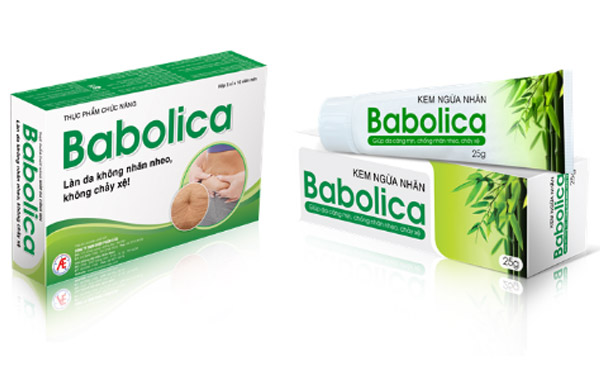 Bộ đôi sản phẩm thảo dược Babolica hỗ trợ điều trị rạn da sau sinh
